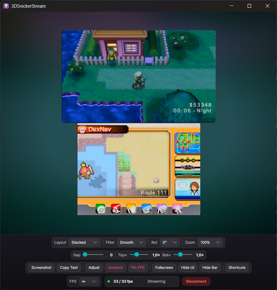 Live streaming a 3DS game