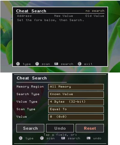 Cheat Search tool