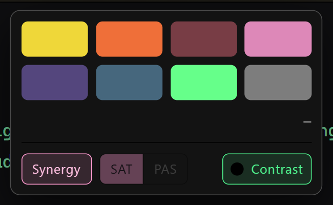 Synergy: eight colours chosen to stay far apart